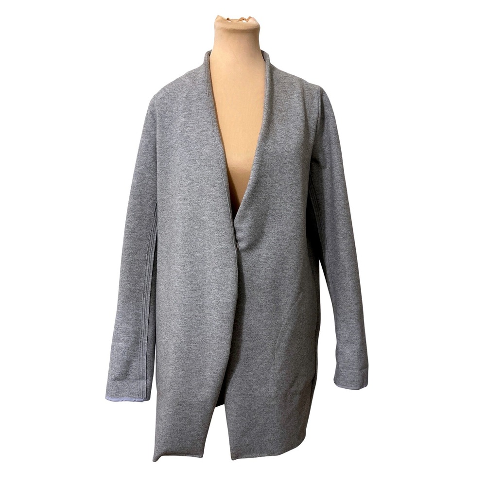 GXF Grey Knit Single Button Cardigan Coat XS Minimalist‎ Professional Neutral